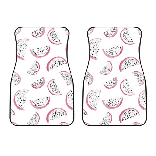 Dragon Fruit Pattern Front Car Mats