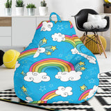 Rainbows Sky Clouds Pattern Bean Bag Cover