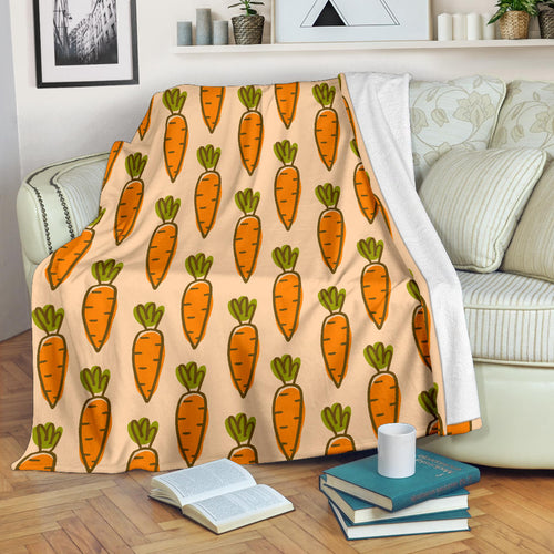 Carrot Pattern Print Design 04 Premium Blanket