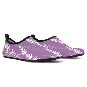 Lavender Flowers Purple Pattern Aqua Shoes