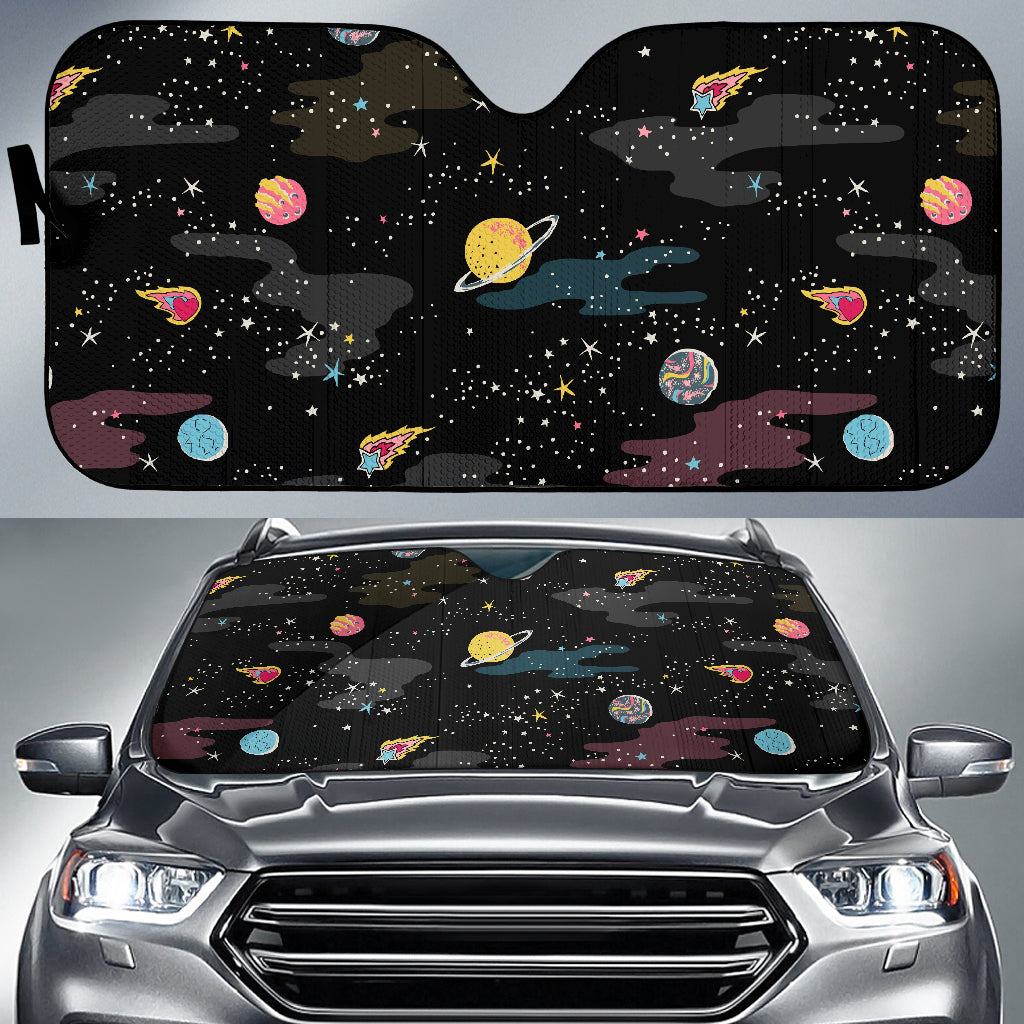 Space Pattern Car Sun Shade