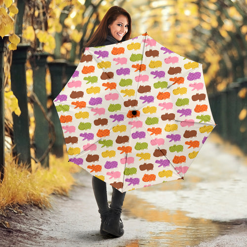 Hippopotamus Pattern Print Design 01 Umbrella
