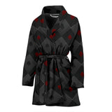 Casino Cards Suits Pattern Print Design 05 Women's Bathrobe
