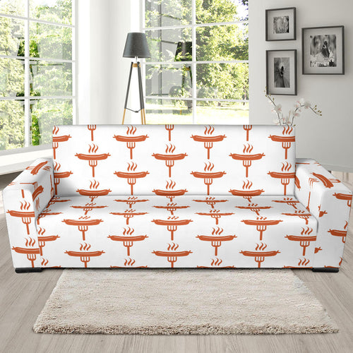 Sausage Pattern Print Design 05  Sofa Slipcover