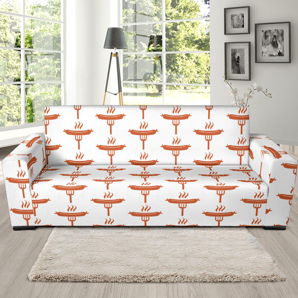 Sausage Pattern Print Design 05  Sofa Slipcover