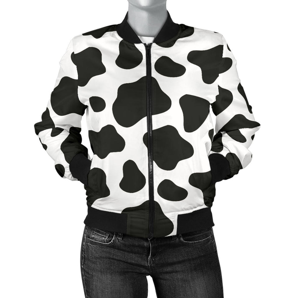 Cow Skin Pattern Women'S Bomber Jacket