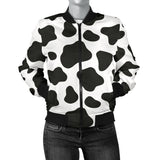 Cow Skin Pattern Women'S Bomber Jacket