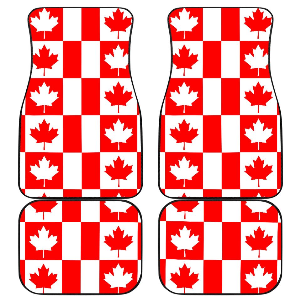 Canada Pattern Print Design 05 Front and Back Car Mats