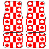 Canada Pattern Print Design 05 Front and Back Car Mats