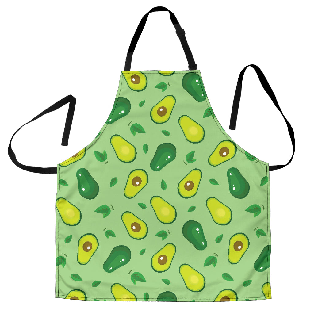Avocado Pattern Green Background Adjustable Apron