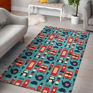 British Pattern Print Design 04 Area Rug