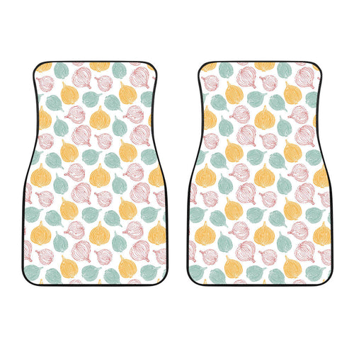 Colorful Onions White Background Front Car Mats