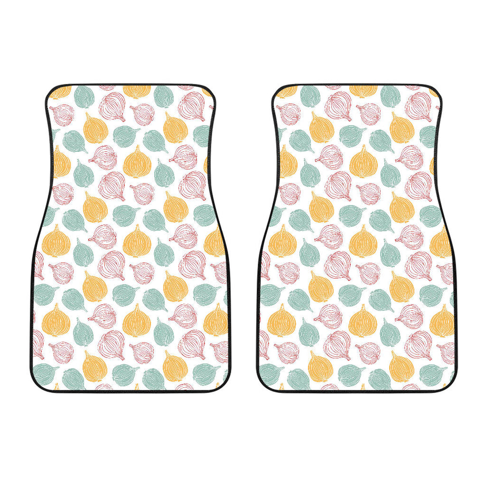 Colorful Onions White Background Front Car Mats