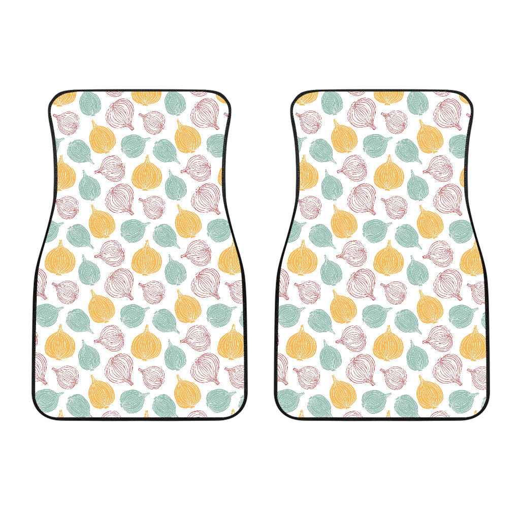 Colorful Onions White Background Front Car Mats