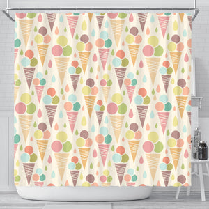 Ice Cream Cone Pattern Shower Curtain Fulfilled In US