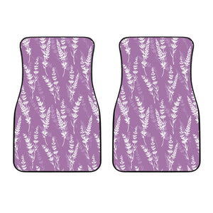 Lavender Flowers Purple Pattern Front Car Mats