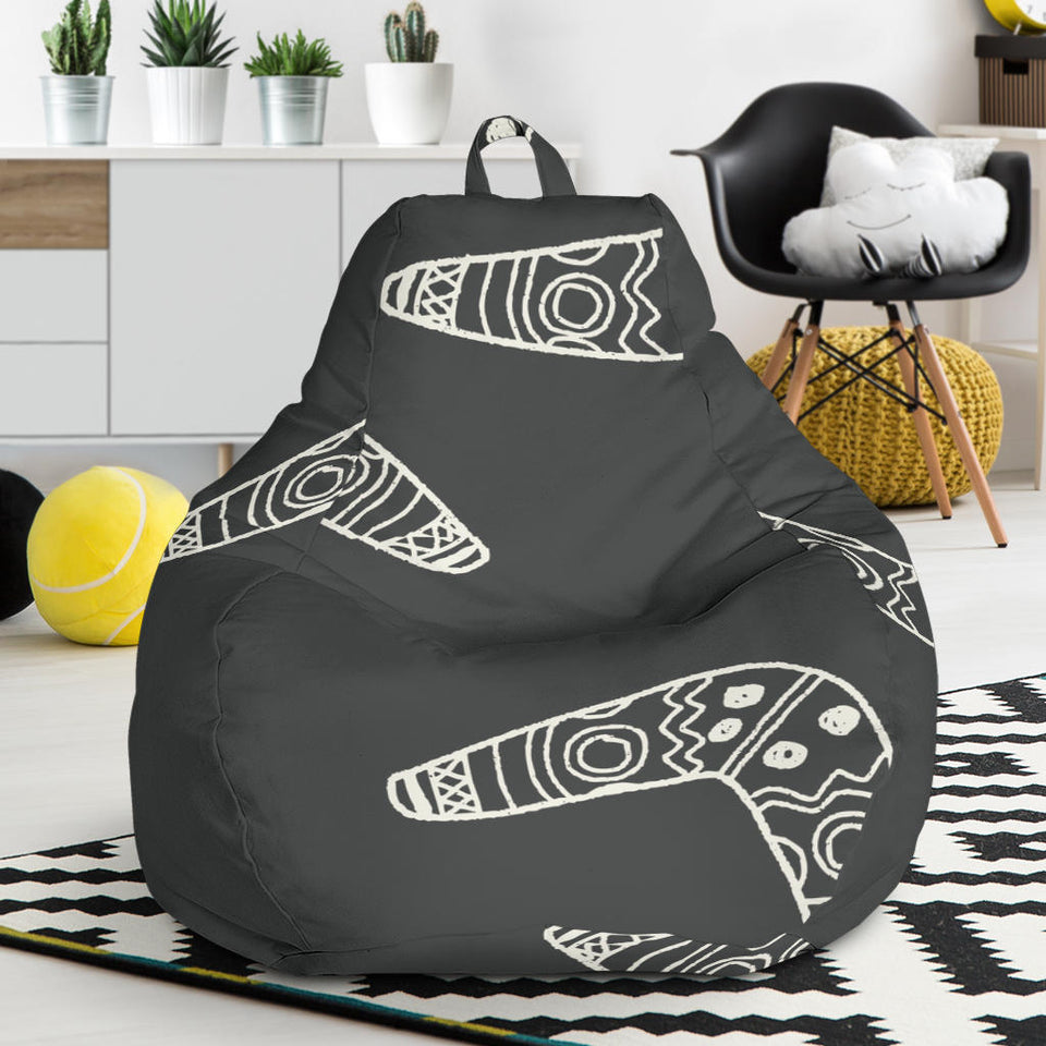 Hand Drawn Boomerang Australian Aboriginal Ornament Bean Bag Cover