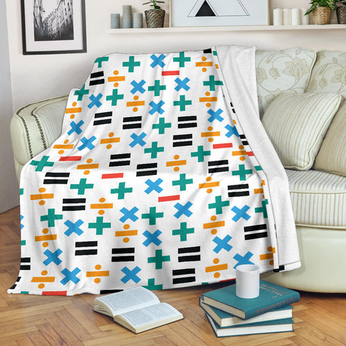 Math Pattern Print Design 05 Premium Blanket