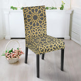 Arabic Star Gold Pattern Dining Chair Slipcover