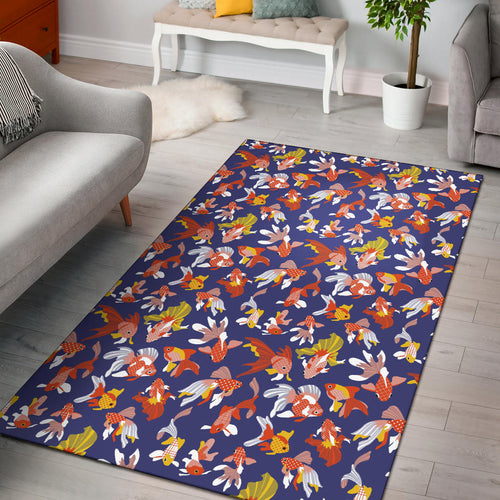Goldfish Pattern Print Design 04 Area Rug