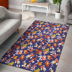 Goldfish Pattern Print Design 04 Area Rug