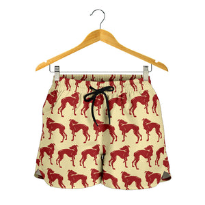 Greyhound Pattern Print Design 04 Women Shorts