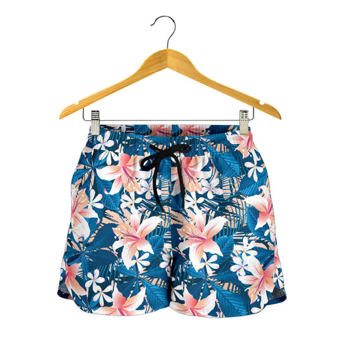 Hibiscus Pattern Print Design 02 Women Shorts