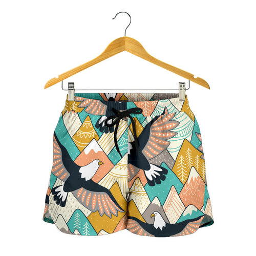 Eagle Pattern Print Design 02 Women Shorts