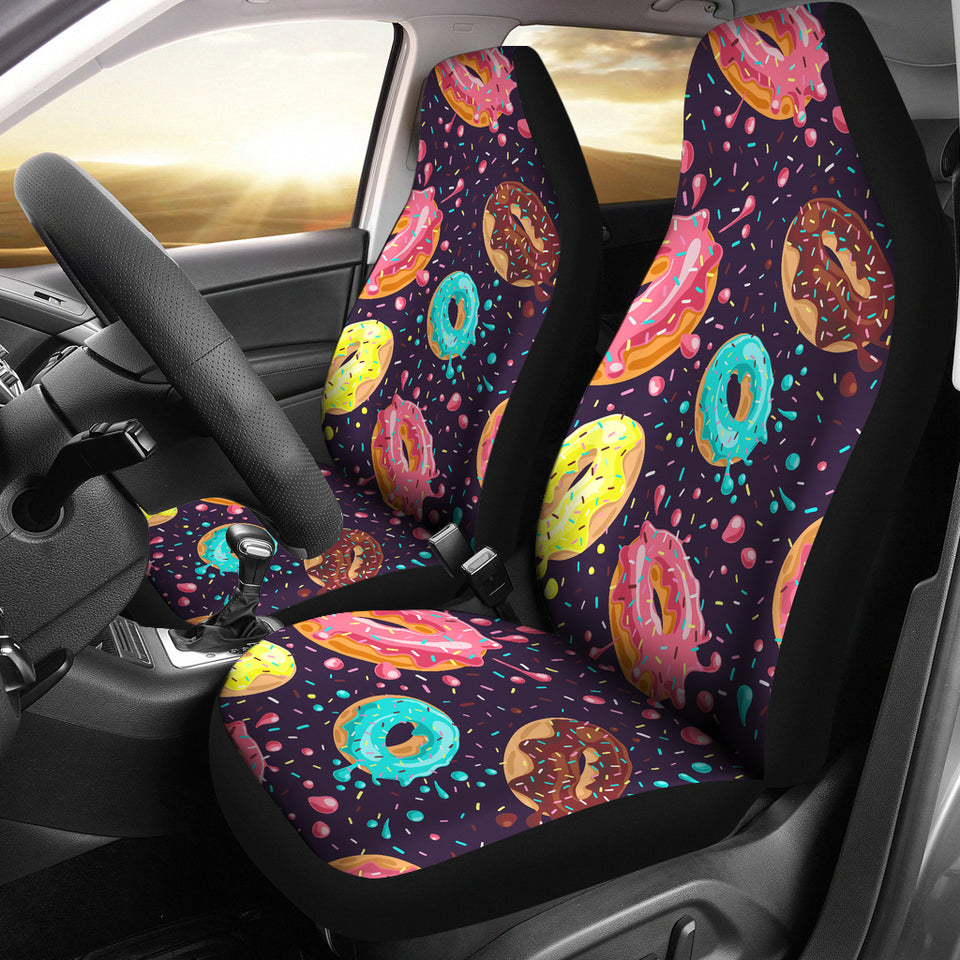 Colorful Donut Glaze Pattern Universal Fit Car Seat Covers