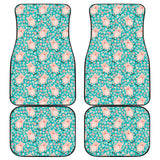 Pig Pattern Print Design 01 Front and Back Car Mats