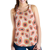 papaya leaves pattern Women Racerback Tank Top