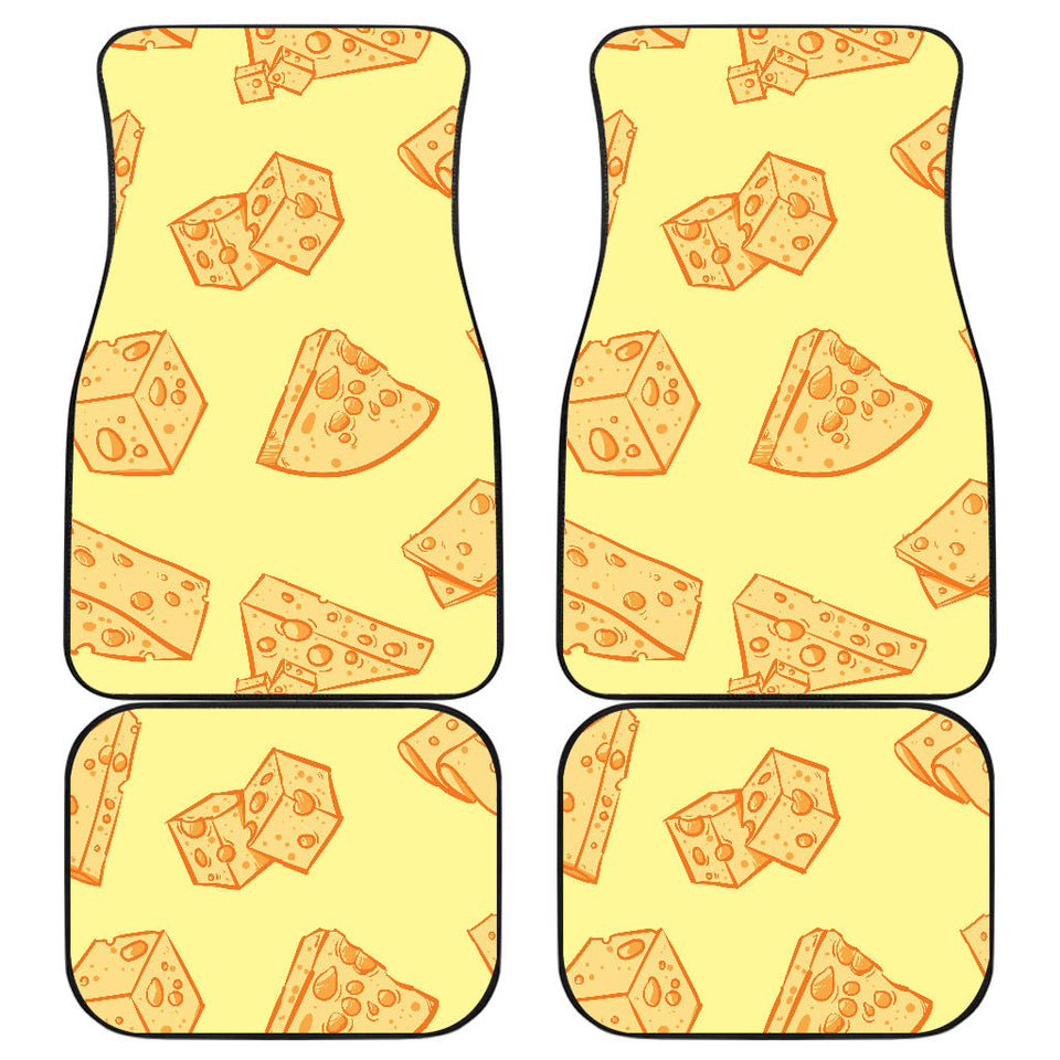 Cheese Design Pattern Front And Back Car Mats