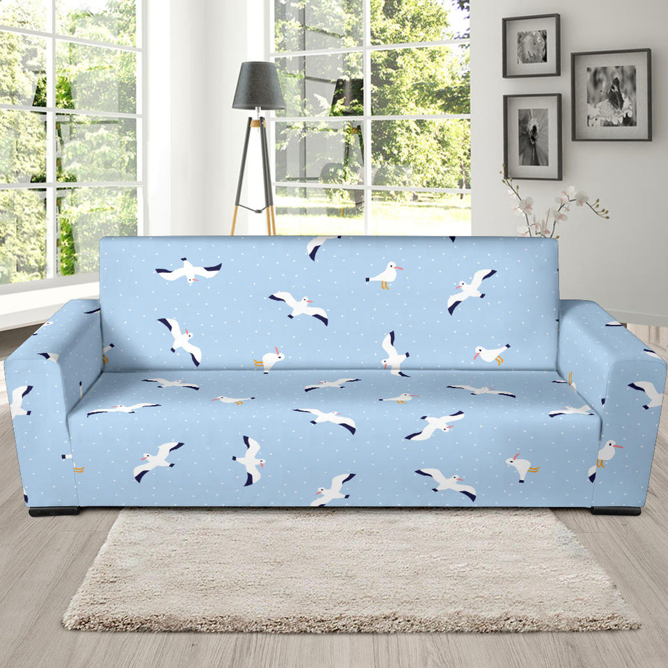 Seagull Pattern Print Design 02  Sofa Slipcover