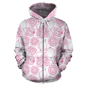 Sketch Guava Pattern Zip Up Hoodie