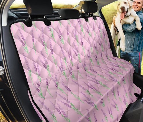 Lavender Pattern Pink Background Dog Car Seat Covers