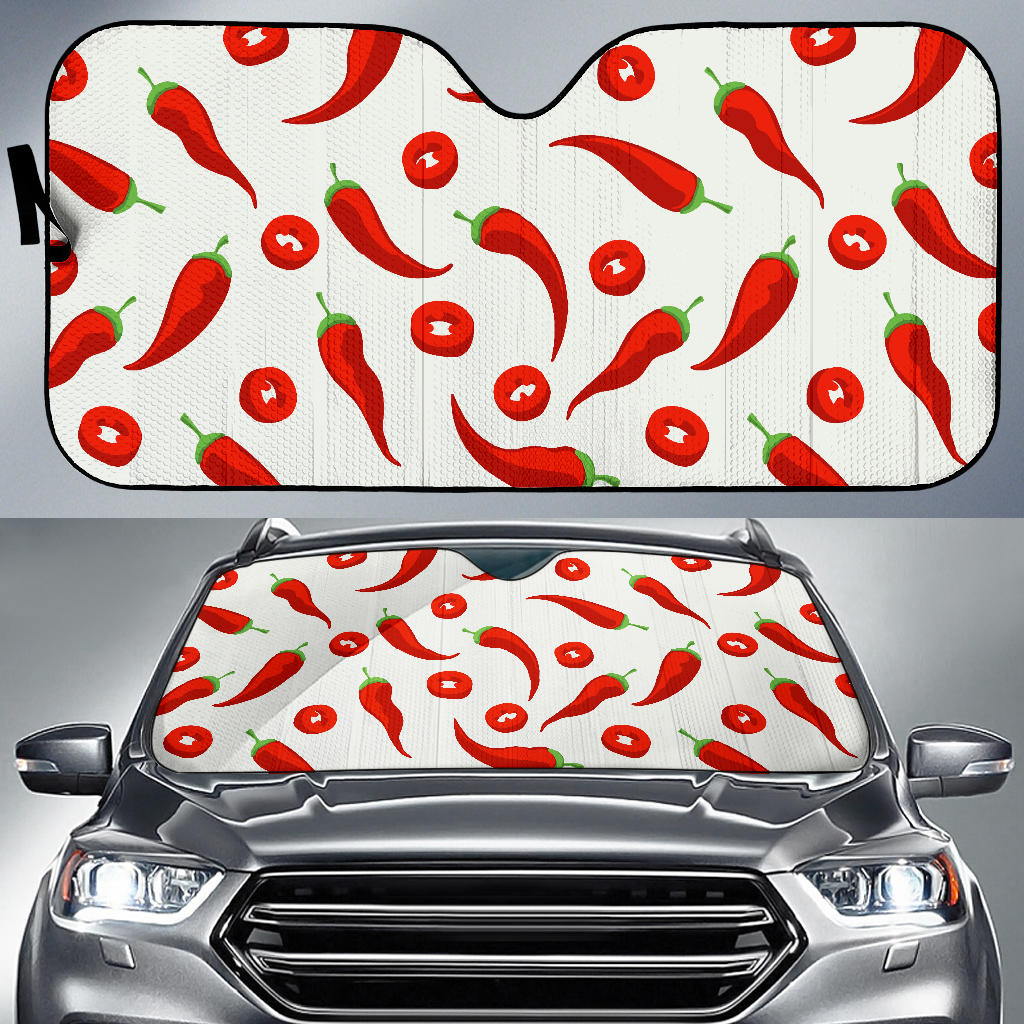 Chili Pattern Car Sun Shade