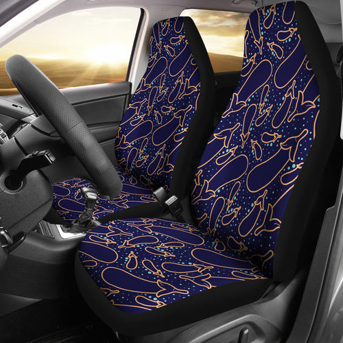 Eggplant Pattern Print Design 04 Universal Fit Car Seat Covers
