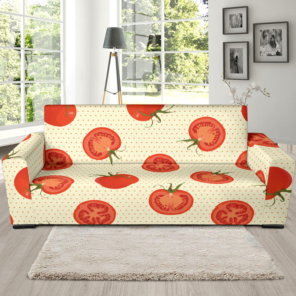 Tomato Dot Background Sofa Slipcover