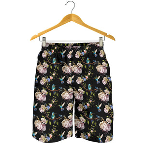 Hummingbird Pattern Print Design 03 Men Shorts