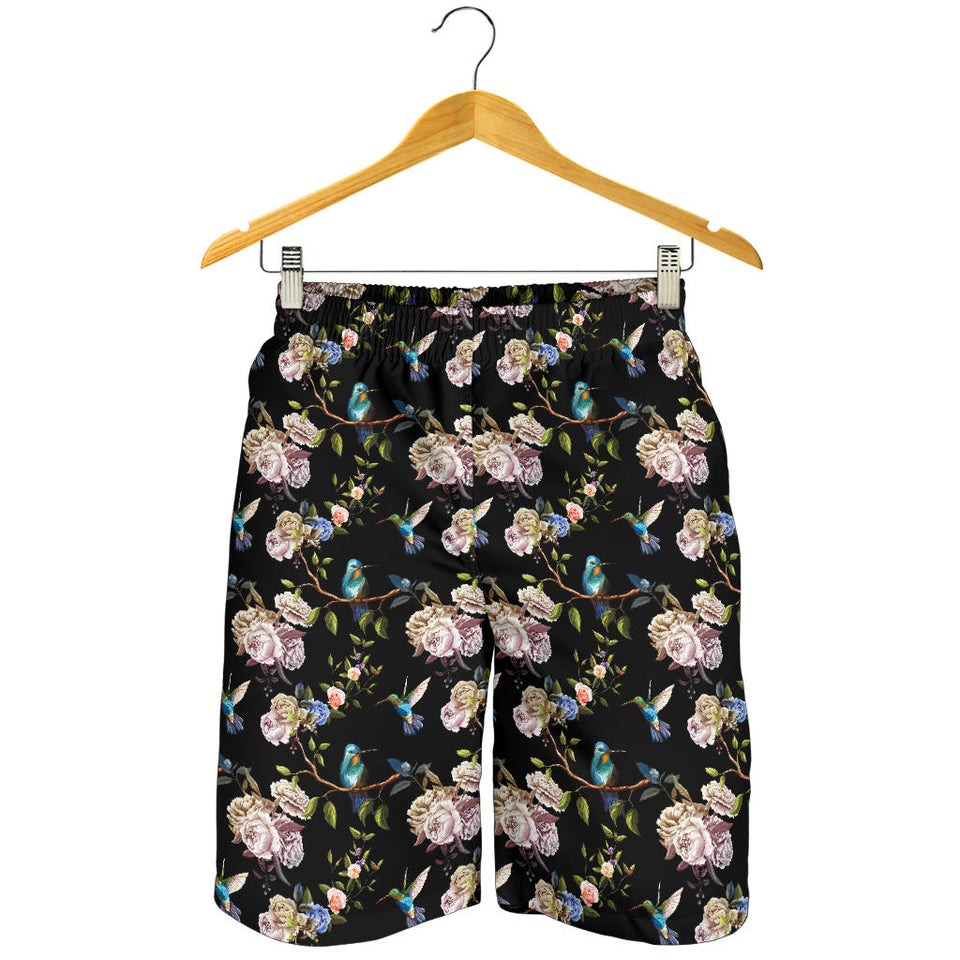 Hummingbird Pattern Print Design 03 Men Shorts
