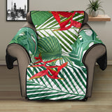 heliconia palm and monstera  leaves pattern Recliner Cover Protector