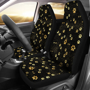 Dog Paws Pattern Print Design 05 Universal Fit Car Seat Covers