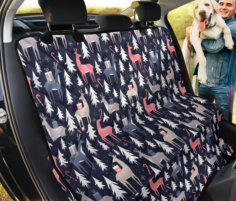 Deers Winter Christmas Pattern Dog Car Seat Covers