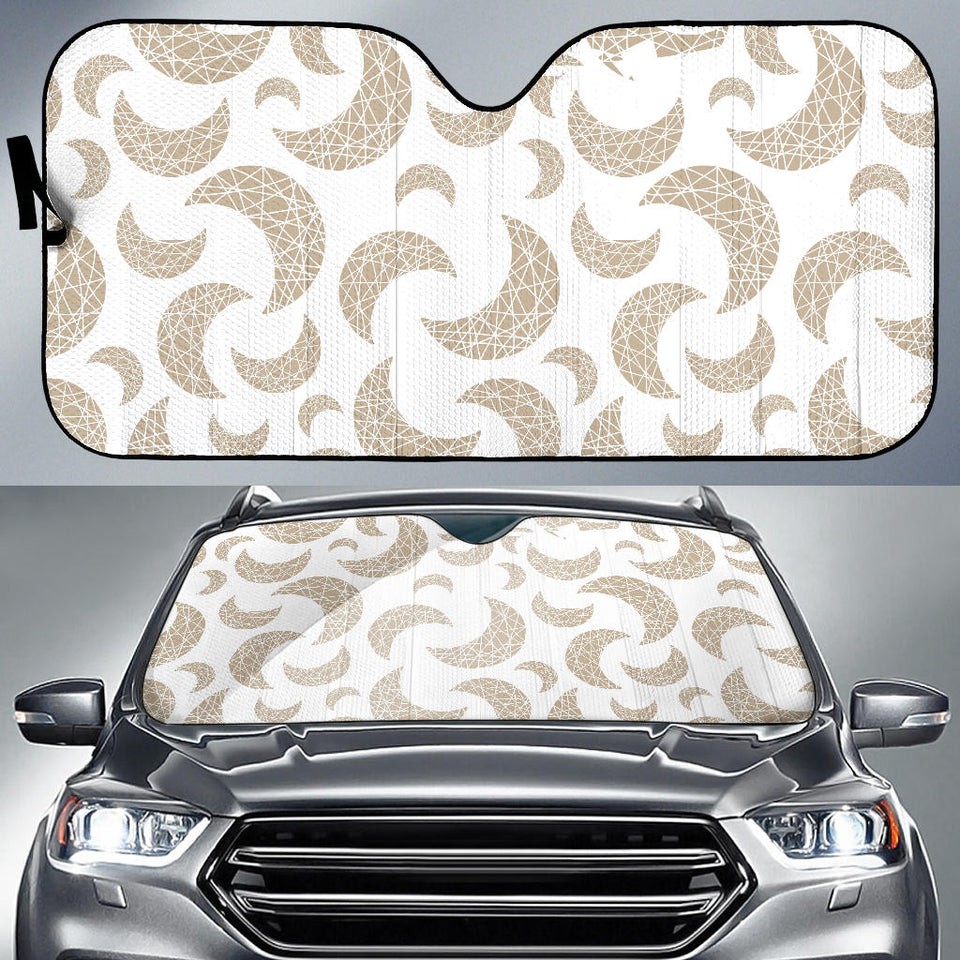 Cool Gold Moon Abstract Pattern Car Sun Shade