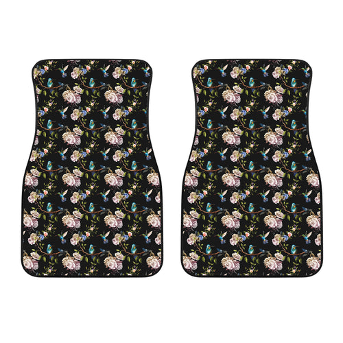 Hummingbird Pattern Print Design 03 Front Car Mats