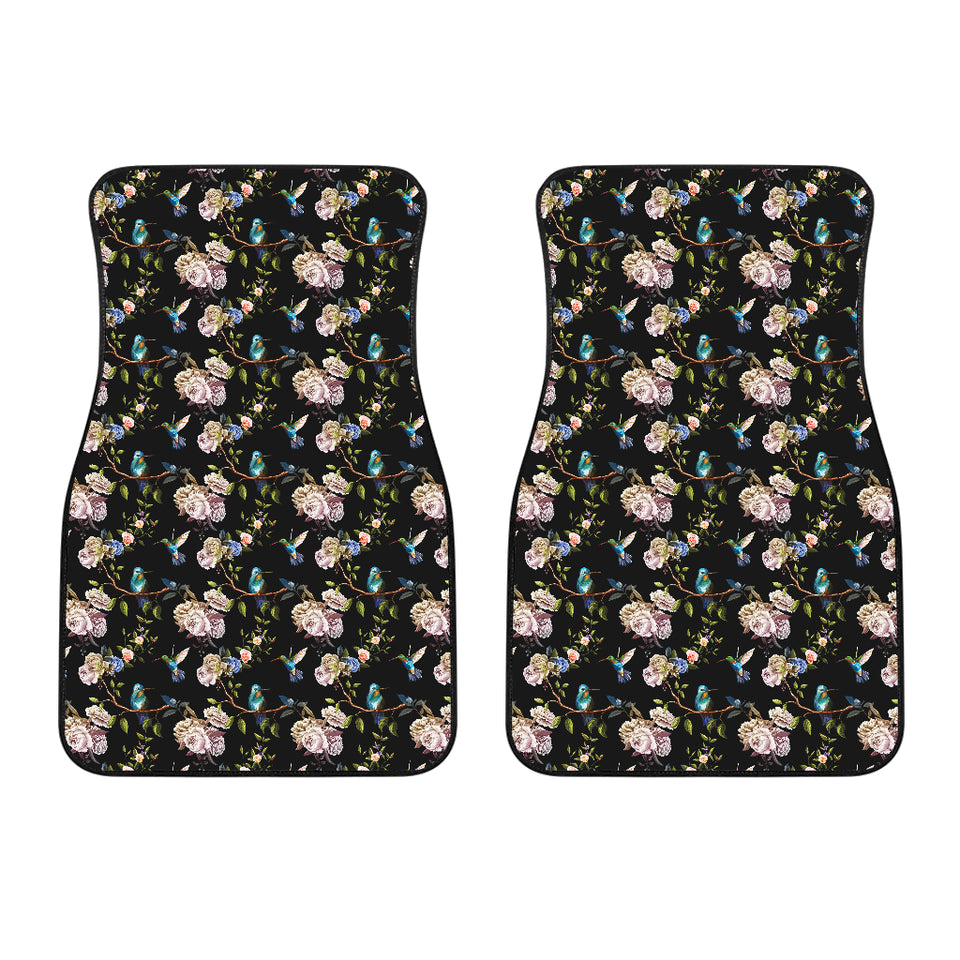 Hummingbird Pattern Print Design 03 Front Car Mats