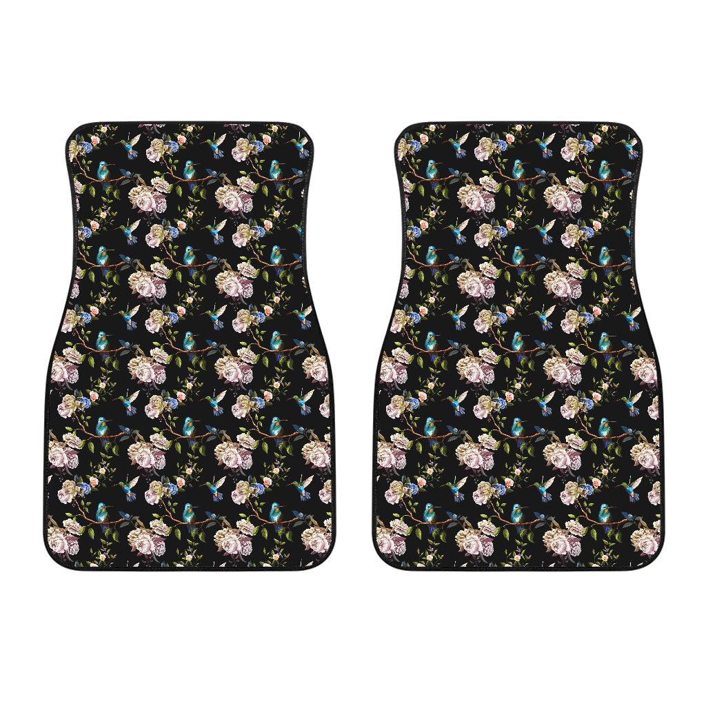 Hummingbird Pattern Print Design 03 Front Car Mats