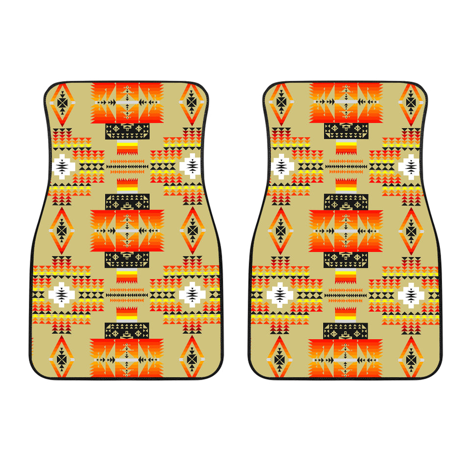 Seven Tribes Tan Front Car Mats (Set Of 2)