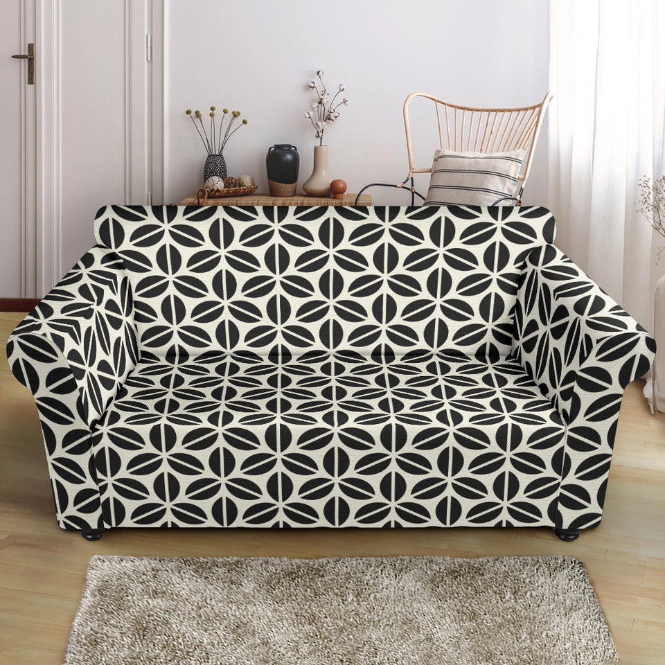 Coffee Bean Abstract Modern Pattern Loveseat Couch Slipcover