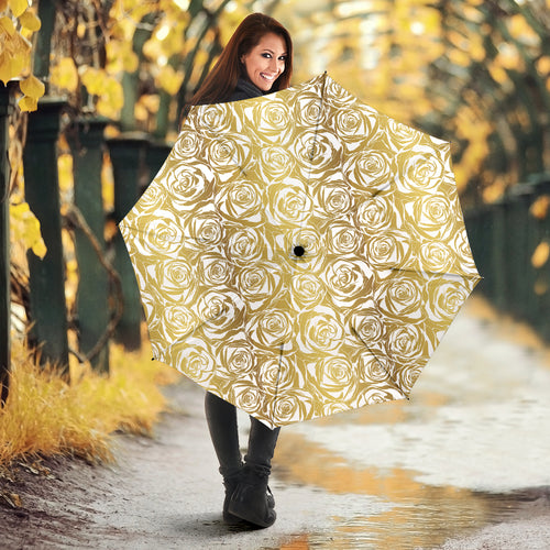 Rose Pattern Print Design 05 Umbrella